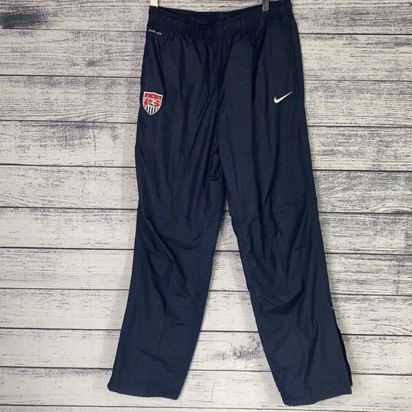 Y2K Nike Storm-Fit USA Soccer Navy Football Player Issued Pants Windbreaker
